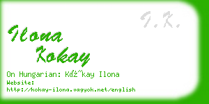 ilona kokay business card